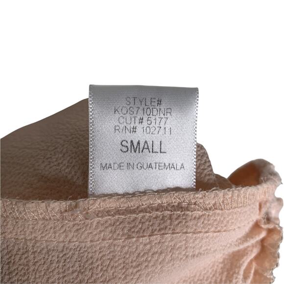 Harlowe & Graham Long Sleeve Tiered Ruffle Hi-Low Top Pink Small - Picture 9 of 12